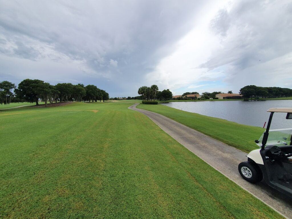 Image of Lely Resort golf course with golf cart